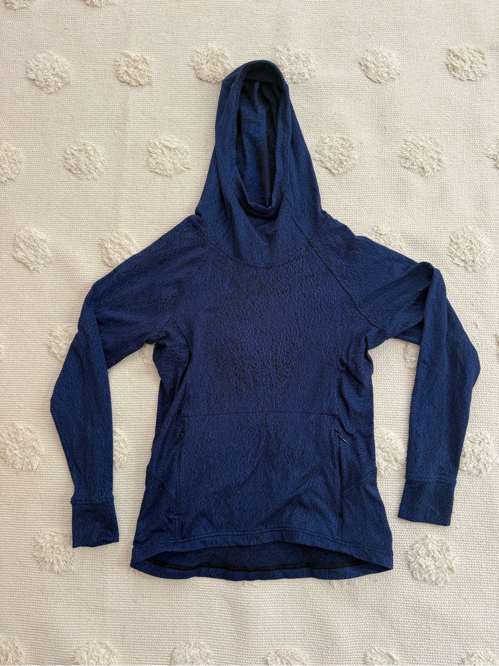 Lululemon Blue Hooded Long Sleeve Top with pockets | Size 4